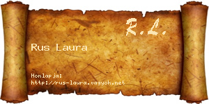 Rus Laura névjegykártya